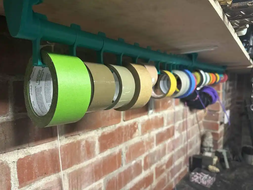 picture of lots of hung-up rolls of tape